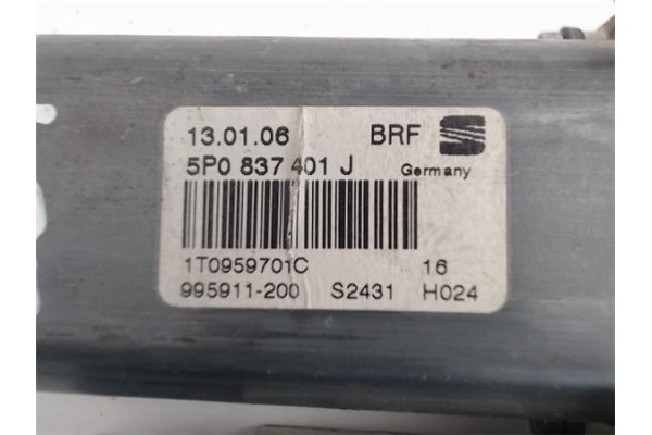Recambio de motor elevalunas delantero izquierdo para seat toledo (5p2) referencia OEM IAM (1C1959801A) (9776105404-301) 1C19598