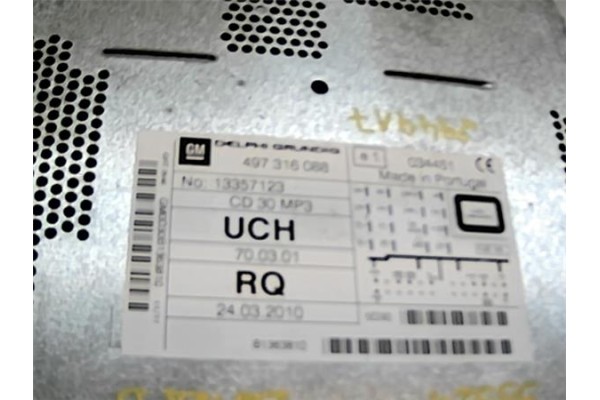 Recambio de radio / cd para opel zafira b 1.7 cosmo referencia OEM IAM 13357123 497316088 