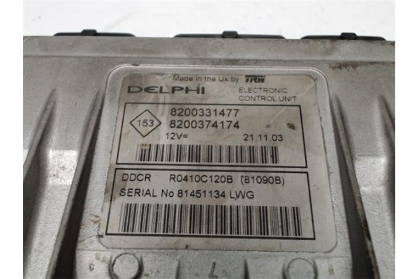 Recambio de centralita encendido para renault clio ii fase i (b/cb0) 1.5 dci (b/cb07) referencia OEM IAM 820033147  