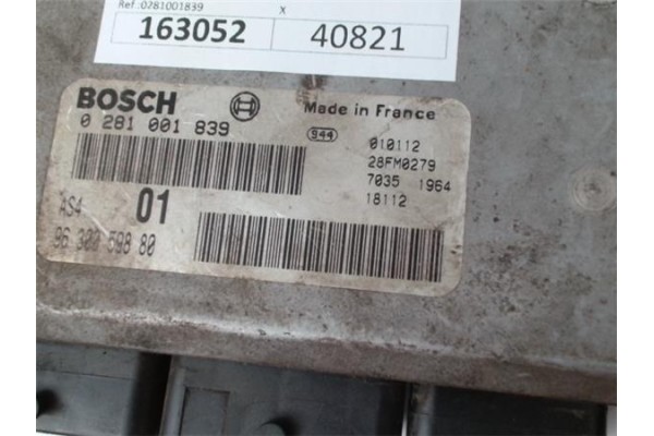 Recambio de centralita para peugeot 106 (s2) 1.5 d referencia OEM IAM 0281001839  