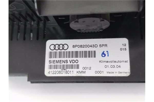 Recambio de mandos climatizador para audi a3 (8p1) 2.0 tdi 16v referencia OEM IAM 8P0820043AE5PR  