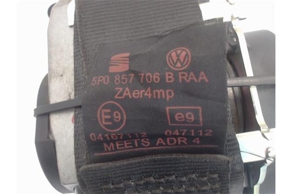 Recambio de cinturon seguridad delantero derecho para seat altea (5p1) 1.9 tdi referencia OEM IAM 5P0857706BRAA  