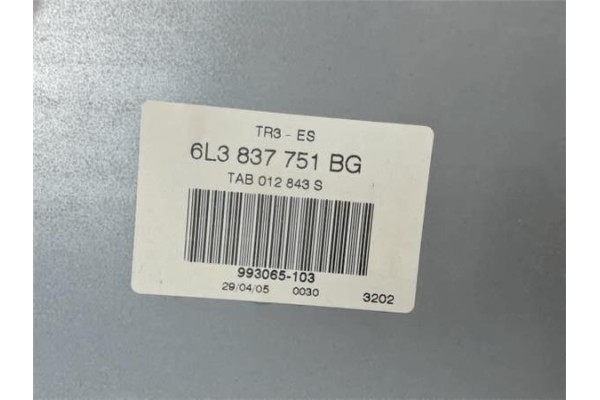 Recambio de elevalunas electrico delantero izquierdo para seat ibiza (6l1) 1.8 f.r. referencia OEM IAM 6L4837751BG 6L4837755T 