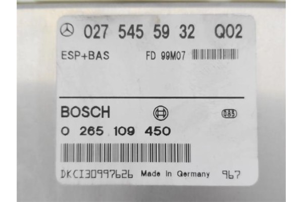 Recambio de centralita para mercedes-benz clase c (bm 202) berlina 2.8 280 (202.029) referencia OEM IAM A02654565332  