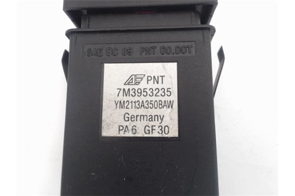 Recambio de interruptor luces emergencia para seat alhambra (7v9) referencia OEM IAM 7M3953235 YM2113A350BAW 