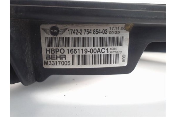 Recambio de ventilador radiador a.a. para mini mini (r56) 1.6 cooper referencia OEM IAM 16611900ac1 m3317005 