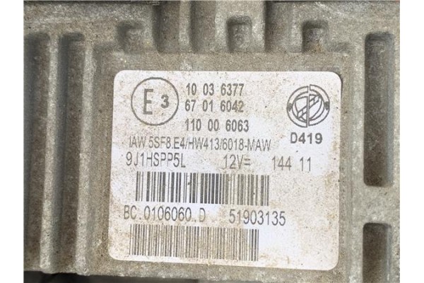 Recambio de centralita encendido para fiat punto / grande punto (199) 1.4 referencia OEM IAM 67016042 1AW5SF8E4 