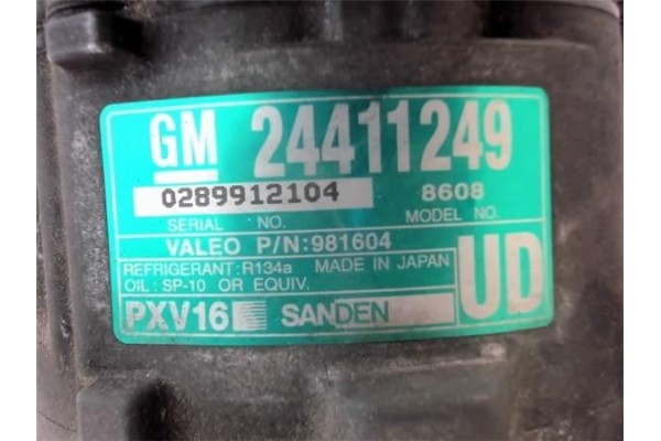 Recambio de compresor aire acond. para opel signum 1.6 básico referencia OEM IAM 13140505 8608 13191997 , OPEL | 24411249 , OPEL