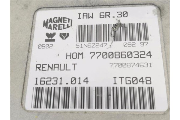 Recambio de centralita para renault rapid /express (f40) 1.1 1.4 kombi referencia OEM IAM 7700860324 IAW6R30 