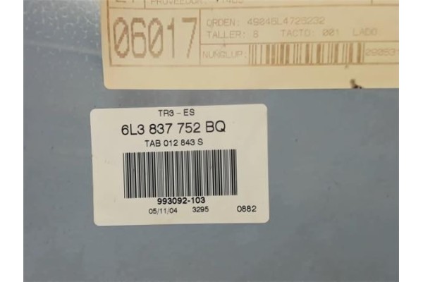 Recambio de elevalunas electrico delantero derecho para seat ibiza (6l1) referencia OEM IAM 6L3837752  