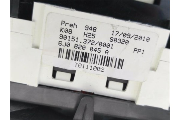 Recambio de mandos calefaccion / a.a. para seat ibiza berlina (6j5) 1.6 copa referencia OEM IAM 6J0820045A 901513720001 
