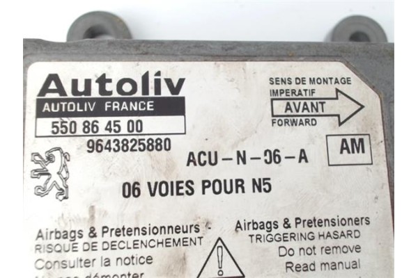 Recambio de centralita airbag para peugeot 306 3/5 pt. / 4 pt. (s2) referencia OEM IAM 9643825880 550864500 