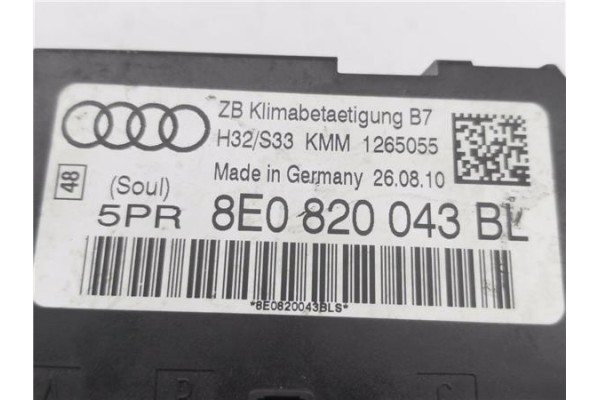 Recambio de mandos climatizador para seat exeo berlina (3r2) 1.6 reference referencia OEM IAM 8E0820043BL  