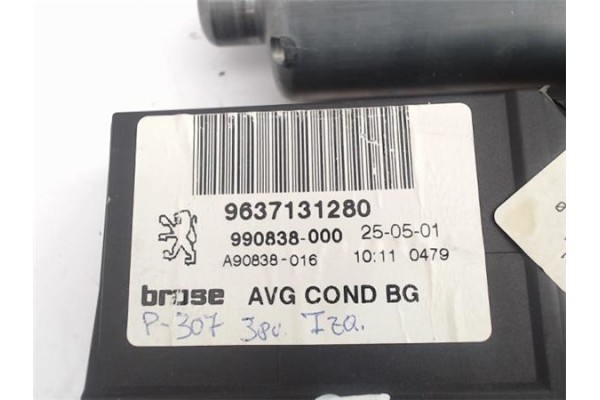 Recambio de motor elevalunas delantero izquierdo para peugeot 307 berlina (s2) referencia OEM IAM (9637131280) (990182-101) 