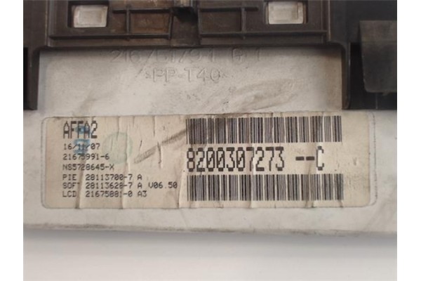 Recambio de reloj horario para renault clio iii referencia OEM IAM 820030723C  