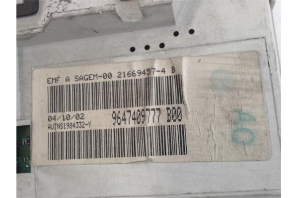 Recambio de cuadro completo para peugeot 206 referencia OEM IAM 9647409777  