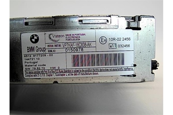Recambio de radio / cd para bmw serie 1 berlina (e81/e87) 2.0 118d referencia OEM IAM 6512 9177209 9177209 