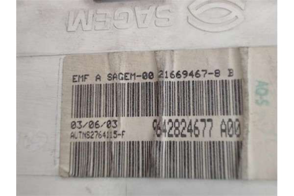 Recambio de reloj horario para peugeot partner (s2) referencia OEM IAM 9642824677  