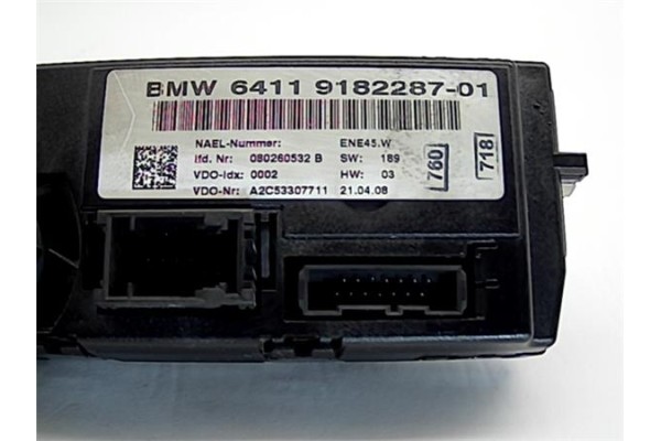 Recambio de mandos climatizador para bmw serie 1 berlina (e81/e87) 2.0 118d referencia OEM IAM 64119182287 A2C53307711 