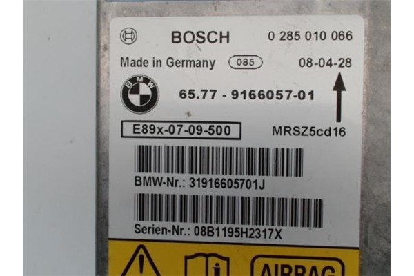 Recambio de centralita airbag para bmw serie 1 berlina (e81/e87) 2.0 118d referencia OEM IAM 6577916605701  