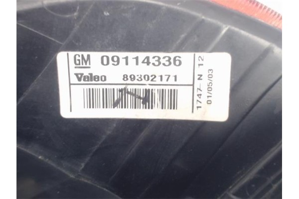 Recambio de piloto trasero izquierdo para opel corsa c 1.3 cdti referencia OEM IAM 09114336  