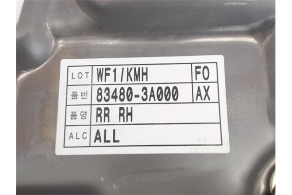 Recambio de elevalunas electrico trasero derecho para hyundai trajet (fo) referencia OEM IAM   