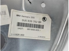 Recambio de elevalunas electrico trasero derecho para skoda superb (3t4) referencia OEM IAM 3U5839752  