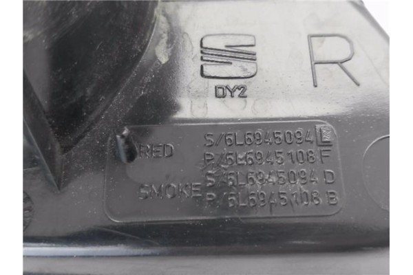 Recambio de piloto porton trasero derecho para seat ibiza (6l1) 1.4 fresh referencia OEM IAM 6L6945094L 6L6945108F 