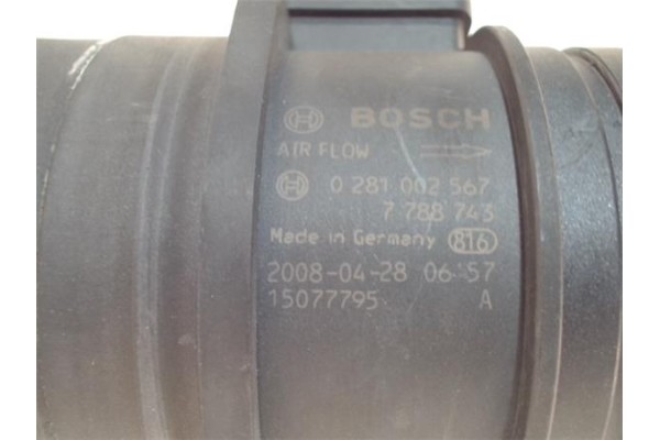 Recambio de caudalimetro para bmw serie 1 berlina (e81/e87) 2.0 118d referencia OEM IAM 0281002567 7788743 
