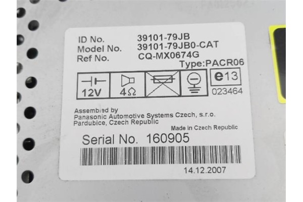 Recambio de radio / cd para fiat sedici (189) 1.9 jtd 8v 120 emotion referencia OEM IAM 71742478  
