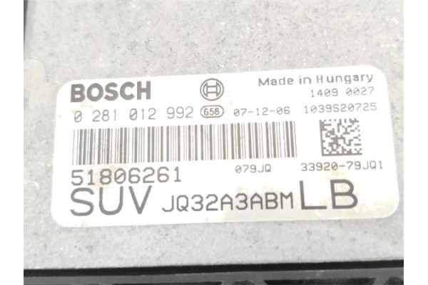 Recambio de centralita para fiat sedici (189) 1.9 jtd 8v 120 emotion referencia OEM IAM 51842580 51806261 