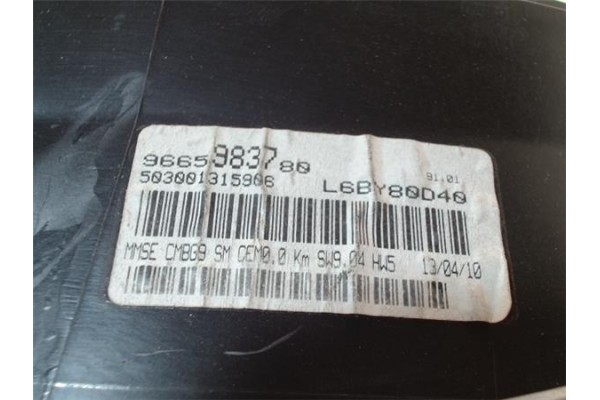 Recambio de cuadro completo para peugeot expert furgón (vf3a_, vf3u_, vf3x_) 1.6 hdi 90 referencia OEM IAM 9665983780  