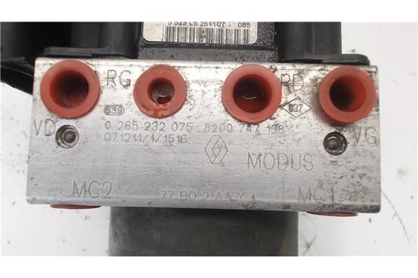 Recambio de nucleo abs para renault modus i 1.5 dci (fp0f, jp0f) referencia OEM IAM 0265232075 8200747138 