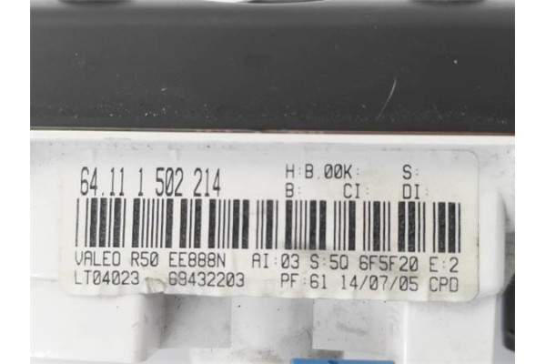 Recambio de mandos calefaccion / a.a. para mini mini (r50,r53) 1.6 cooper referencia OEM IAM 64111502214  