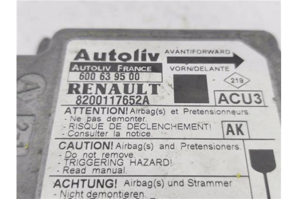 Recambio de centralita airbag para renault scenic i (ja...) 1.9 dti (ja0n) referencia OEM IAM 8200117652A 600639500 