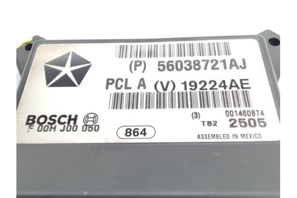Recambio de centralita para jeep grand cherokee (wh) 3.0 crd limited referencia OEM IAM 56038721AJ F00HJ00050 