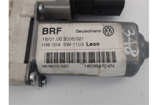 Recambio de motor elevalunas trasero derecho para seat leon (1p1) referencia OEM IAM (1K0959704N) (973624-101)  Recambio de motor elevalunas trasero derecho para seat leon (1p1) referencia OEM IAM (1K0959704N) (973624-101)