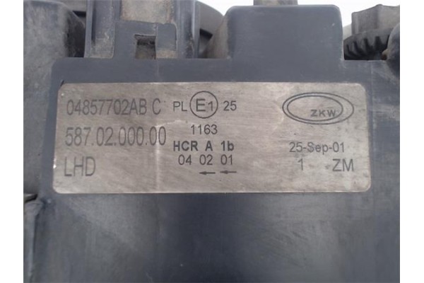 Recambio de faro delantero dcho para chrysler voyager (rg) referencia OEM IAM 04857702AB 587.02000.00 