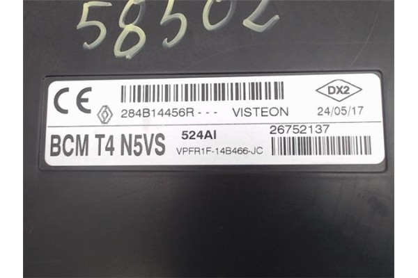 Recambio de centralita para renault captur i 0.9 zen referencia OEM IAM  284B14456R 