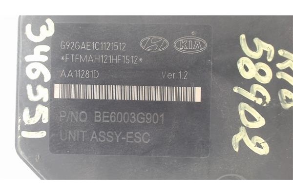 Recambio de nucleo abs para kia rio (ub) 1.2 basic referencia OEM IAM 589201W570 60BH6013G943 