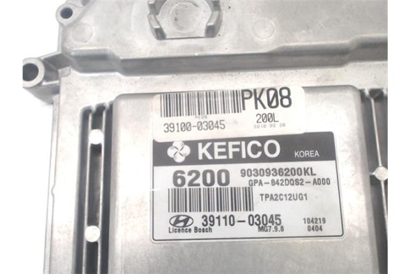 Recambio de centralita para hyundai i10 (pa) 1.2 classic referencia OEM IAM 3910003045  