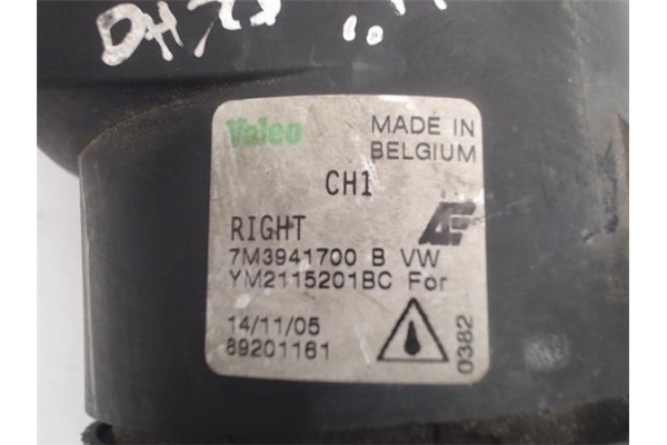 Recambio de faro antiniebla derecho para seat alhambra (7v9) referencia OEM IAM  YM2115201BC 