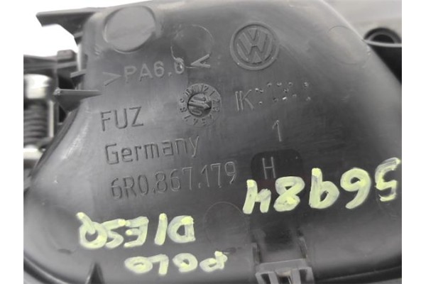 Recambio de manilla int. puerta delantero izquierda para volkswagen polo v (6r1) 1.4 advance referencia OEM IAM 6R0867179H  