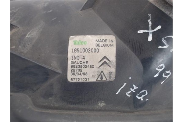 Recambio de faro antiniebla izquierdo para citroen xsara coupe referencia OEM IAM 1851002000/67721031 9623802480/22732 