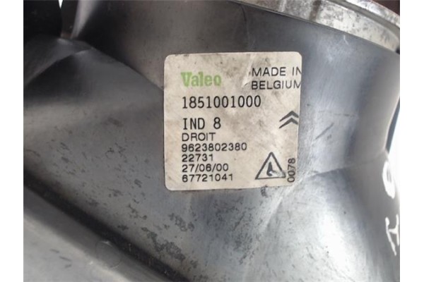 Recambio de faro antiniebla derecho para citroen xsara berlina referencia OEM IAM 9623802380 1851001000 