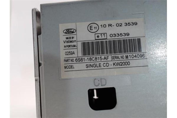 Recambio de radio / cd para ford fusion (cbk) 1.4 tdci referencia OEM IAM 6S6118C815AF  