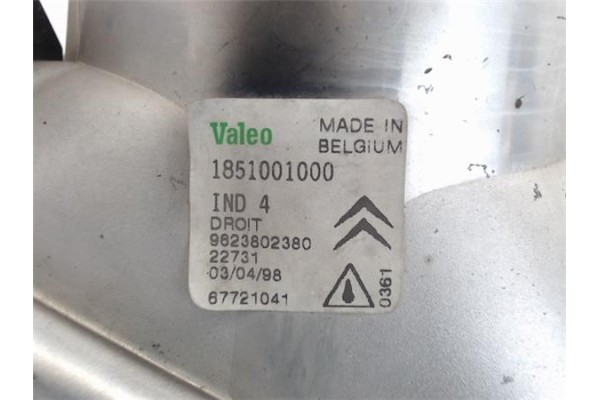 Recambio de faro antiniebla izquierdo para citroen xsara berlina referencia OEM IAM 9623802380 1851001000 