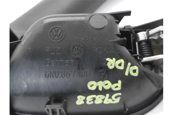 Recambio de manilla int. puerta delantero derecha para volkswagen polo v (6r1) 1.4 advance referencia OEM IAM 6R0867180G  