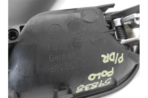 Recambio de manilla int. puerta trasero derecha para volkswagen polo v (6r1) 1.4 advance referencia OEM IAM 6R4839916D  