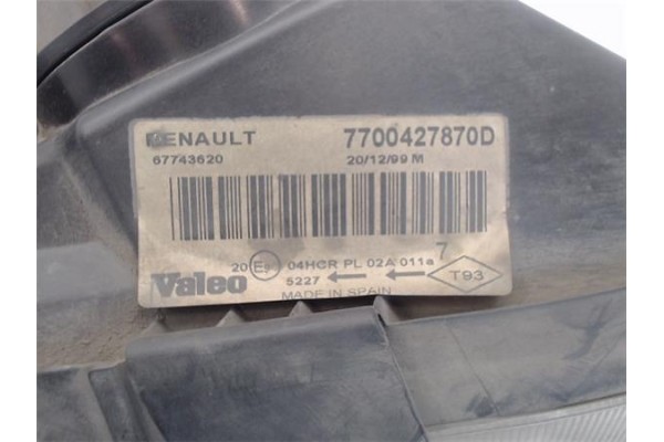 Recambio de faro delantero dcho para renault megane i berl./ berl. con portón (ba0) referencia OEM IAM 7700427870D 67743620 